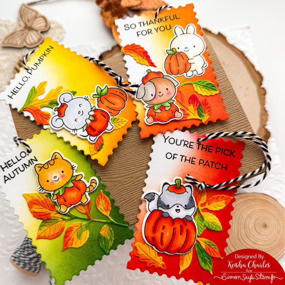 Simon Says Stamp Autumn Leaves Wafer Dies s1076 STAMPtember Fall Tags