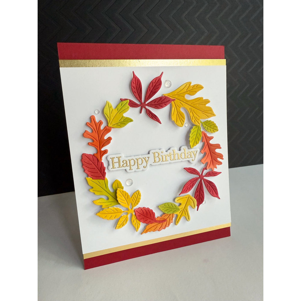 Simon Says Stamp Autumn Leaves Wafer Dies s1076 STAMPtember Birthday Card | color-code:ALT04