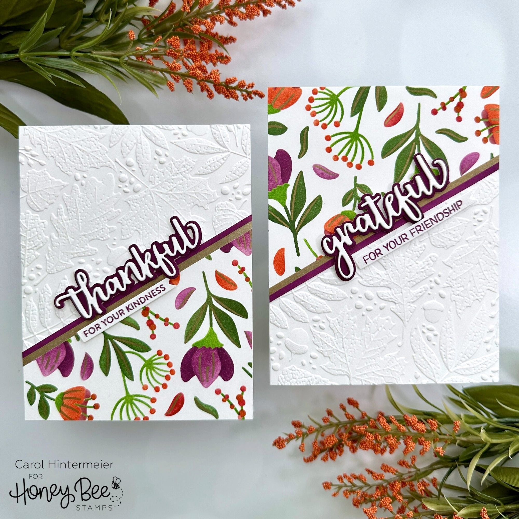 Honey Bee Mini Messages Clear Stamp Set hbst-491 Fall Cards | color-code:ALT03