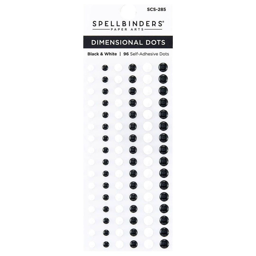 SCS-285 Spellbinders Dimensional Black and White Enamel Dots
