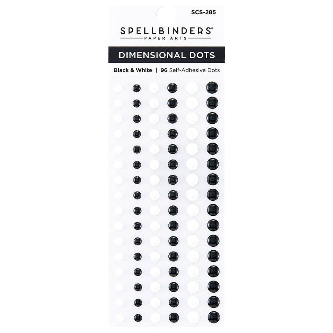 SCS-285 Spellbinders Dimensional Black and White Enamel Dots