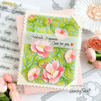 Honey Bee Bold Backgrounds Vintage Roses Dies hbds-bbvtr Handmade Happiness Card