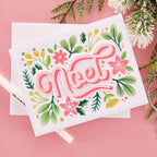Spellbinders Layered Noel Foliage Stencil and Etched Die Set BD-0777 noel
