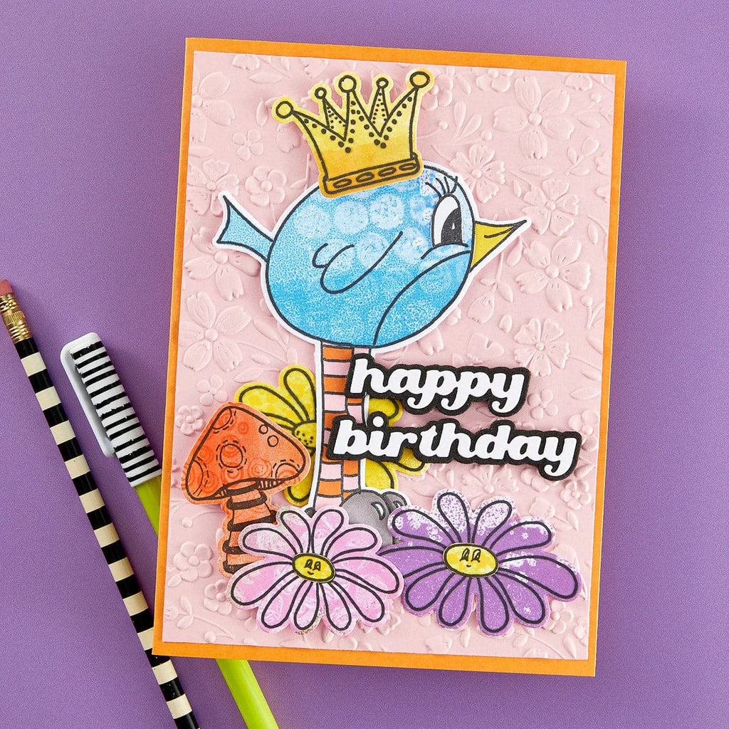 Dyan Reaveley Dylusions Robin Couture Cling Stamp and Coordinating Die Set*