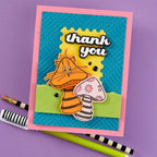 Dyan Reaveley Dylusions Toadstool Tales Cling Stamp and Die Set thank you