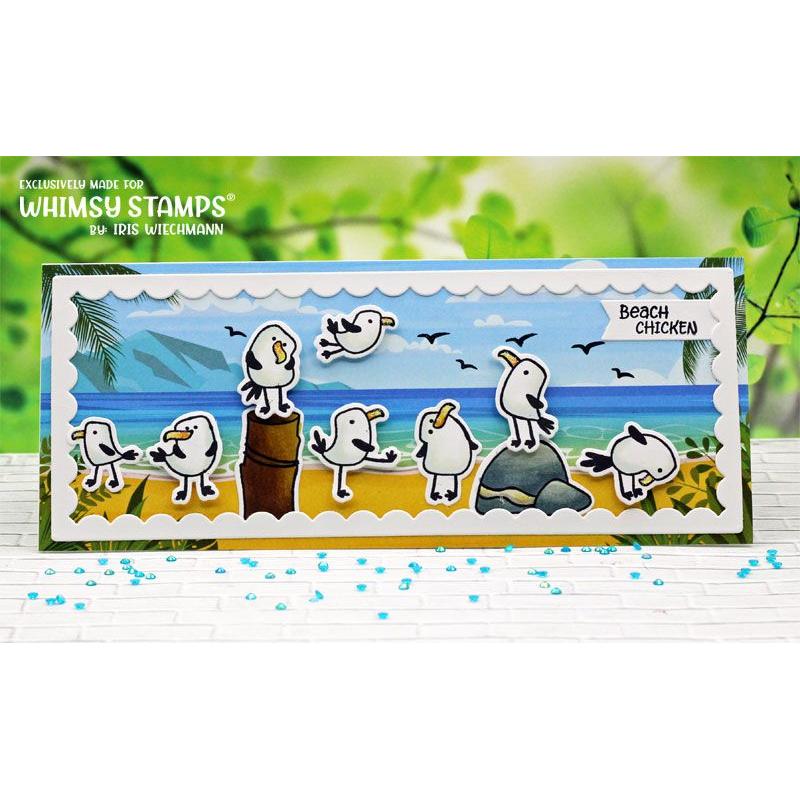 Whimsy Stamps Gullibles Clear Stamps CWSD147b beach