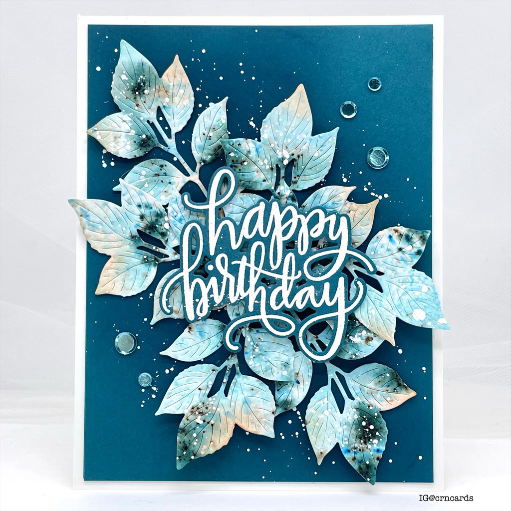 Simon Says Stamp Big Scripty Greetings Wafer Dies 1302sdc STAMPtember Birthday Card