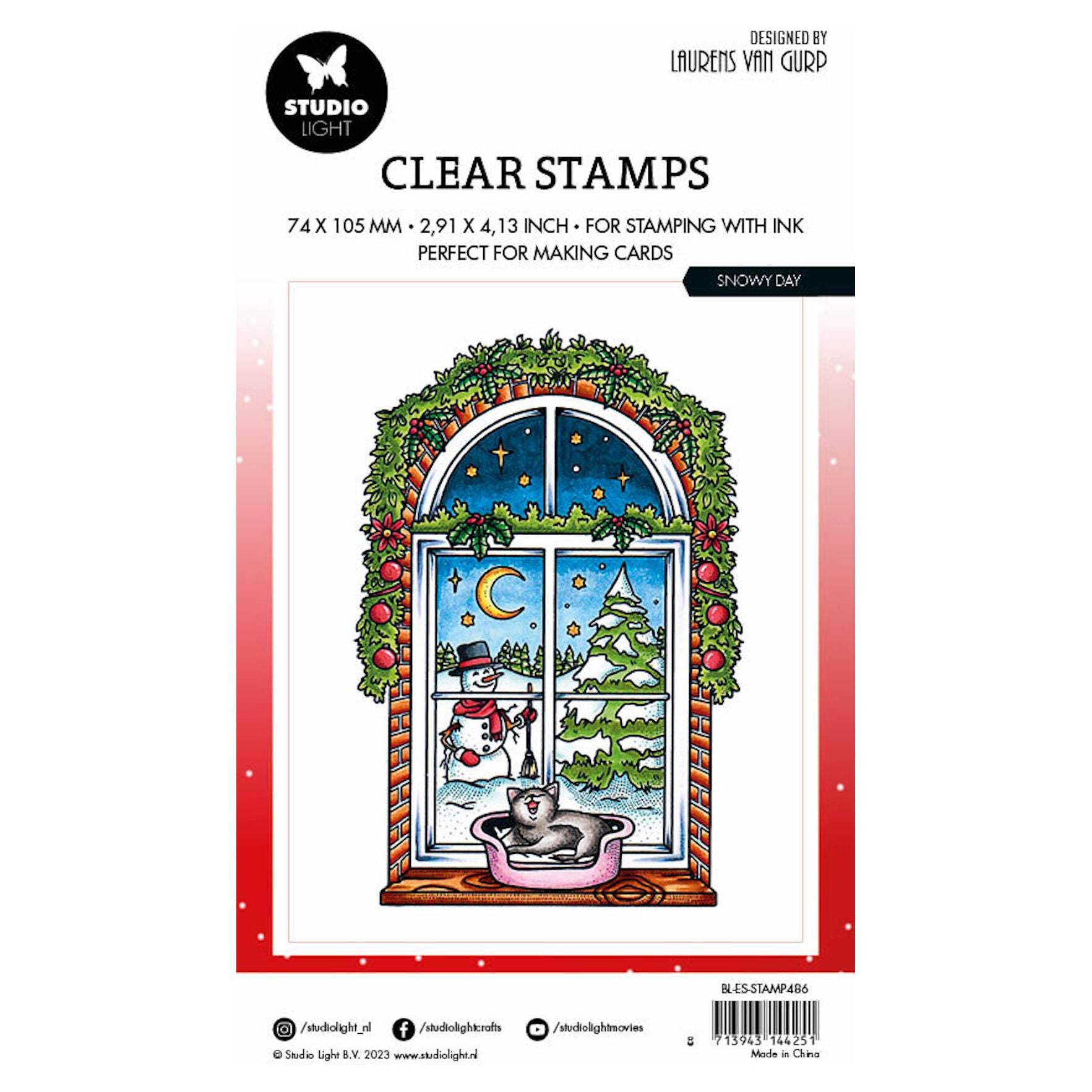 Studio Light Snowy Day Clear Stamp bl-es-stamp486 package back