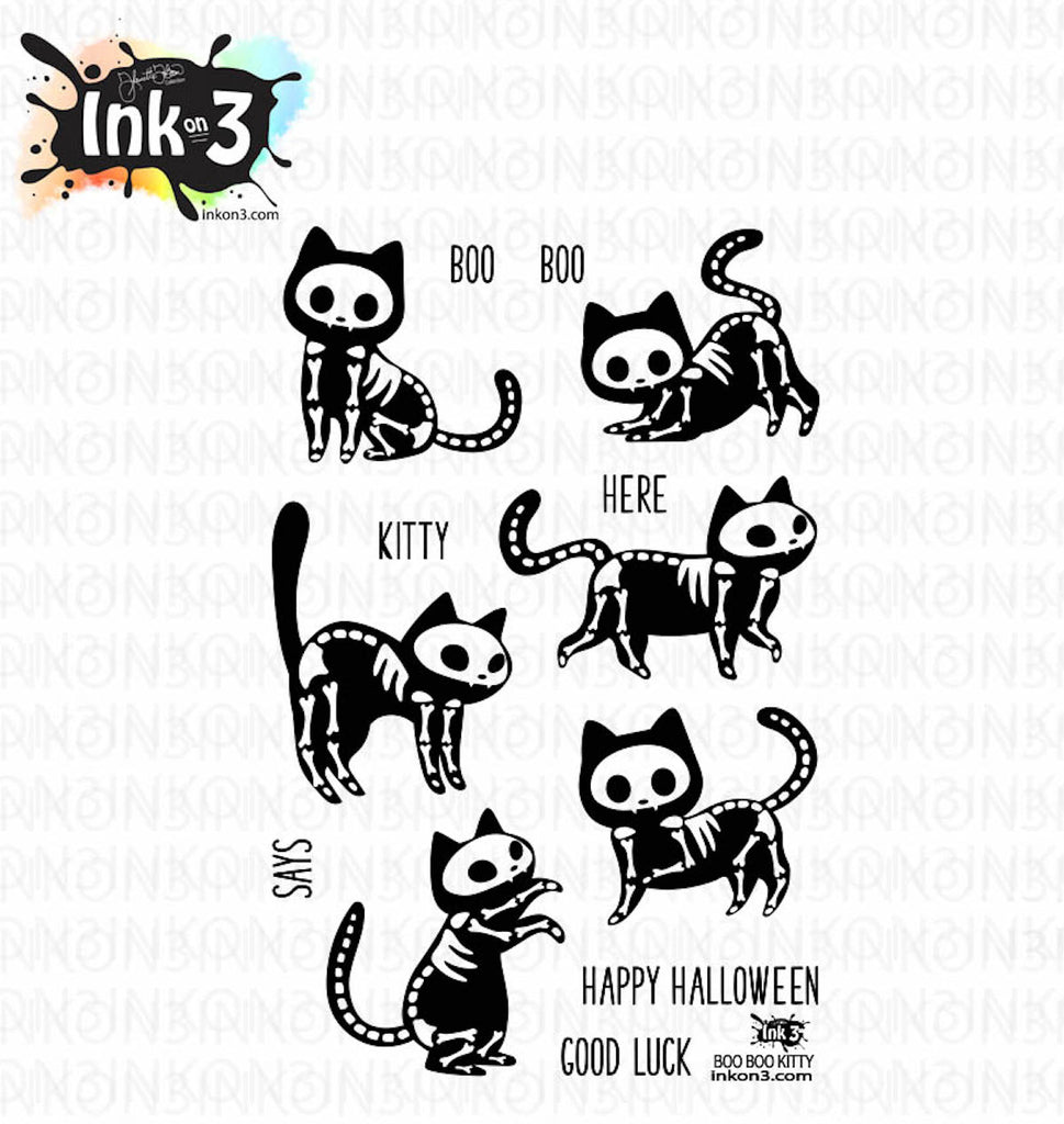 Inkon3 Boo Boo Kitty Clear Stamps