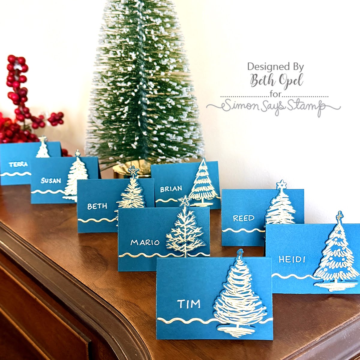 Tim Holtz Cling Rubber Stamps Scribbly Christmas cms249
