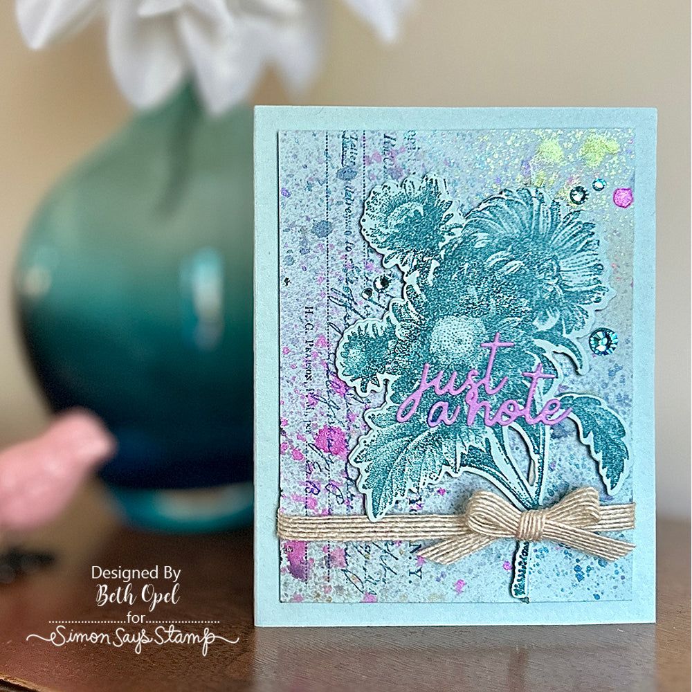 Simon Says Stamp Tim Holtz Flower Shop Bundle setfs24 Just a Note Card