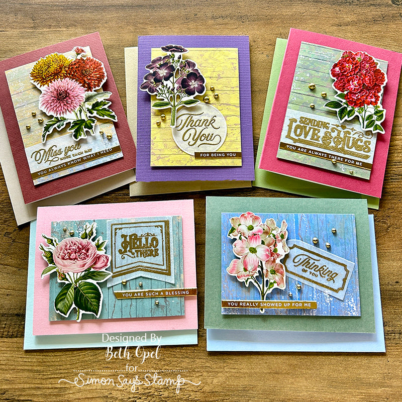 Simon Says Clear Stamps Etched Greetings sss202519c Vintage Greeting Cards  | color-code:ALT07