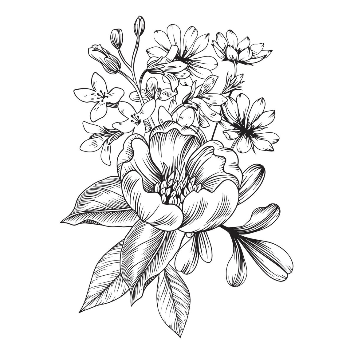 BP-012 Spellbinders Pressed Bouquet Press Plate Bouquet