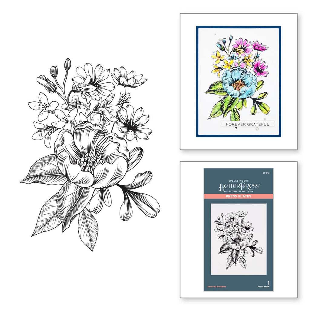 BP-012 Spellbinders Pressed Bouquet Press Plate