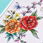 BP-015 Spellbinders Butterfly Bouquet Press Plate Floral