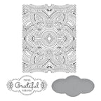 BP-018 Spellbinders So Grateful for You Press Plate and Die Set Grateful