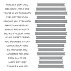 BP-025 Spellbinders Always and Forever Sentiment Strips Press Plate and Die Set Sentiments