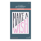 BP-037 Spellbinders Diagonal Make a Wish Press Plates Wish