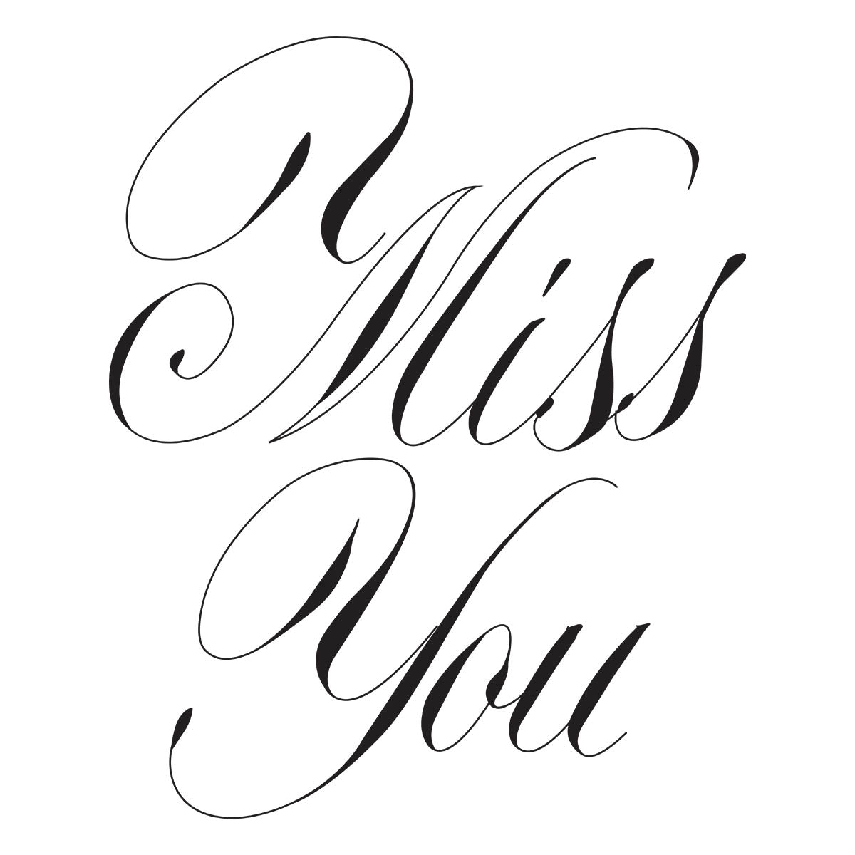 bp-102 Spellbinders Copperplate Miss You Press Plate