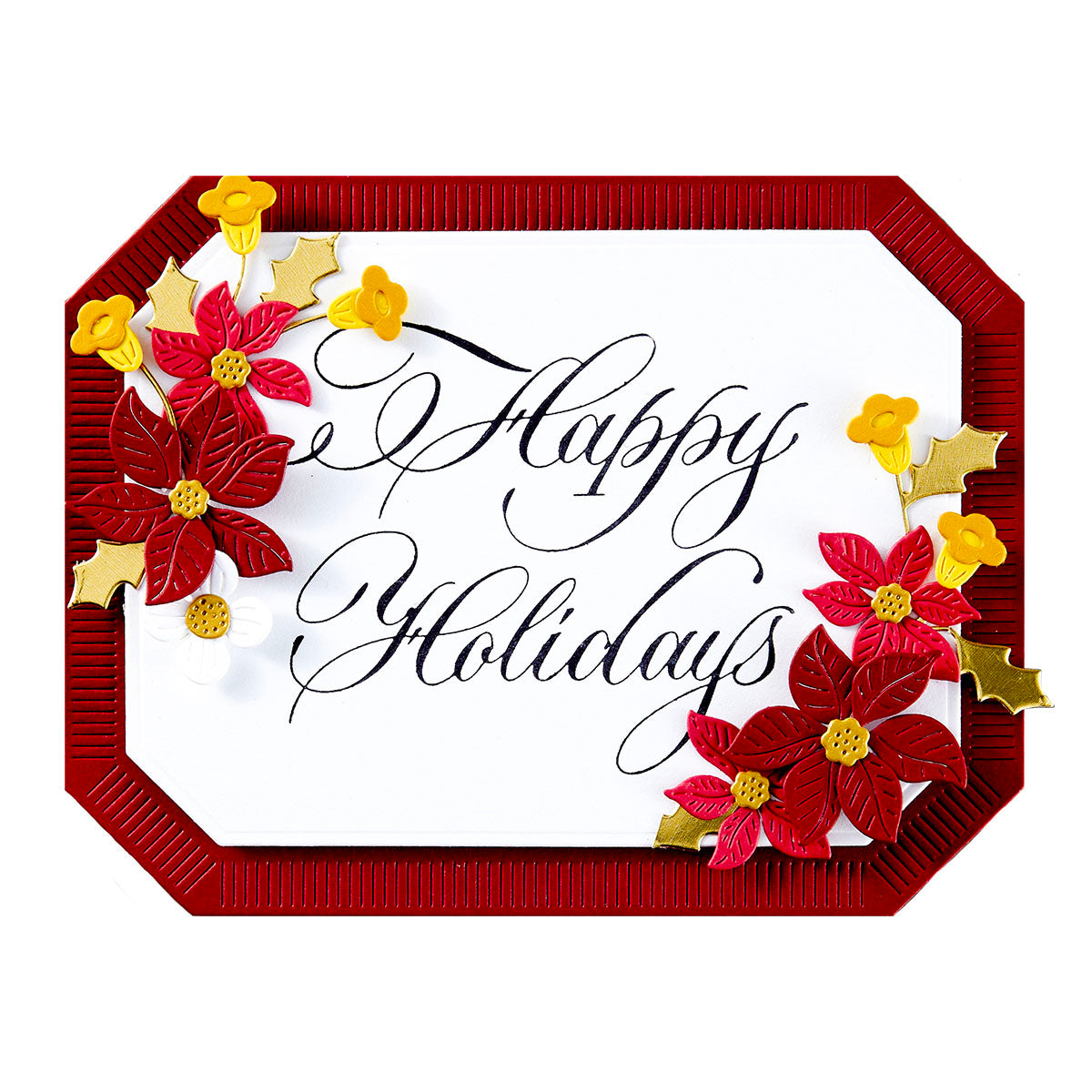 Spellbinders Copperplate Happy Holidays Press Plate bp-178 christmas