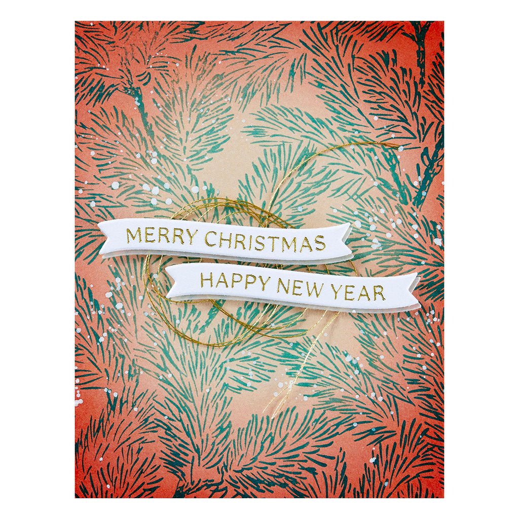 Spellbinders Mistletoe Greetings Press Plate & Die Set bp-199 merry christmas