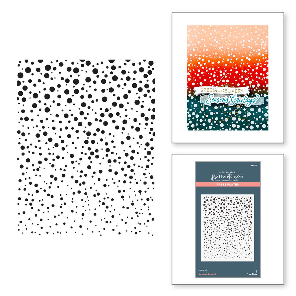 Spellbinders Sprinkled Confetti Press Plates bp-200