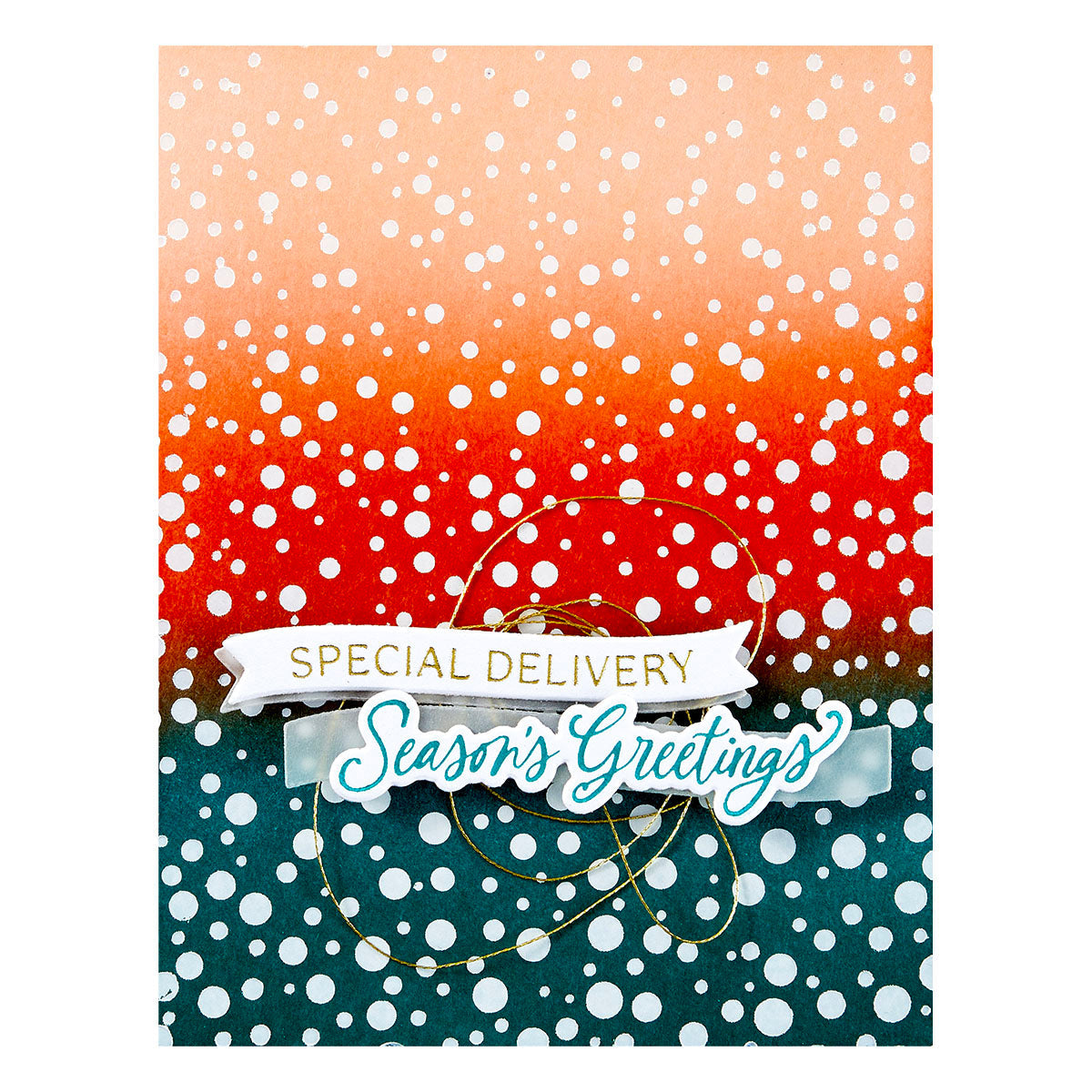 Spellbinders Sending Joy Sentiments Press Plate & Die Set bp-204 seaon's greetings