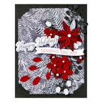 Spellbinders Mistletoe Greetings Press Plate & Die Set bp-199 happy holidays