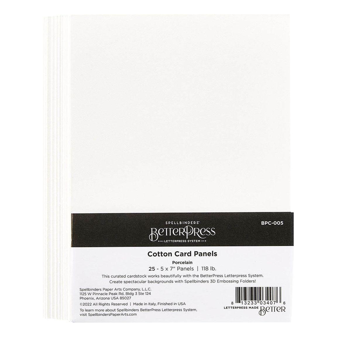 Spellbinders BetterPress Cotton Card A7 Porcelain Panels x 25 Spellbinders BetterPress Cotton Card A7 Porcelain Panels x 25