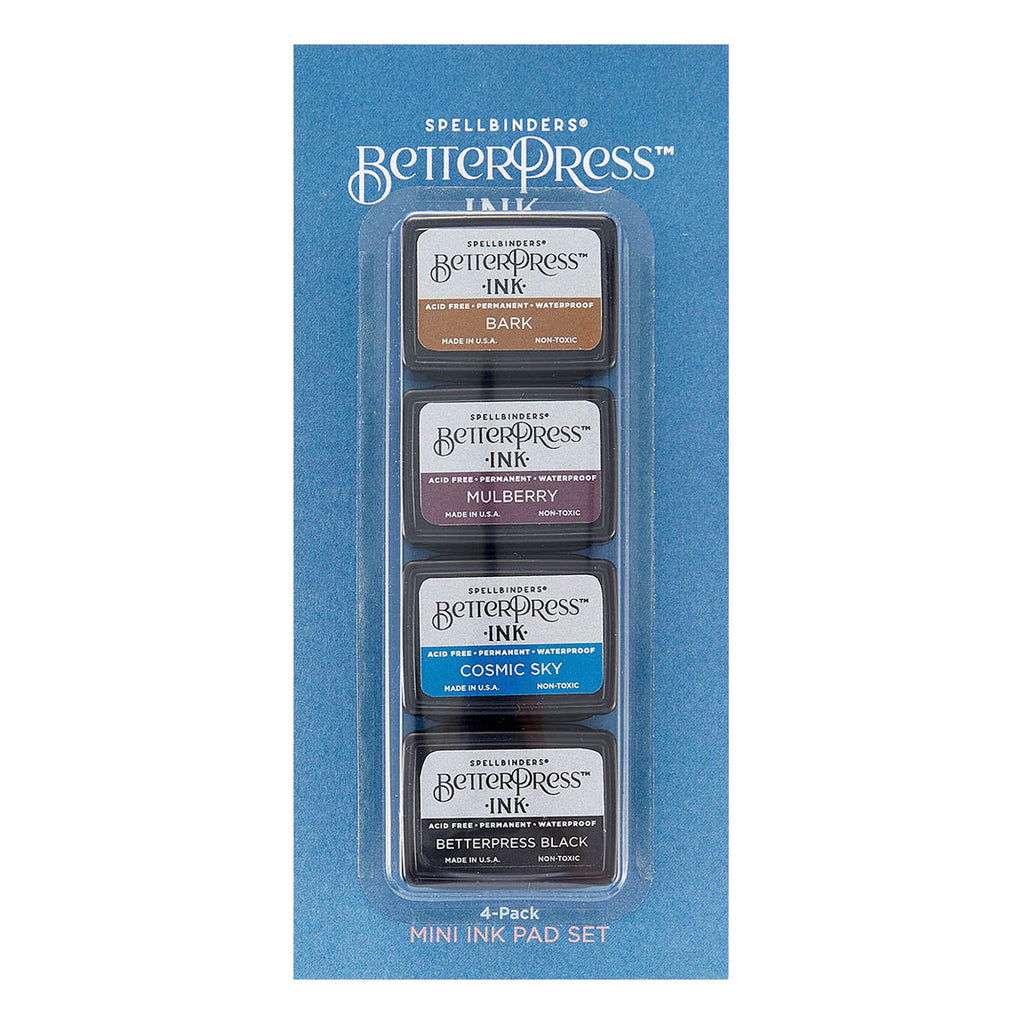 BPI-003 Spellbinders BetterPress Ink Regal Tones Mini 4 Ink Pad Set