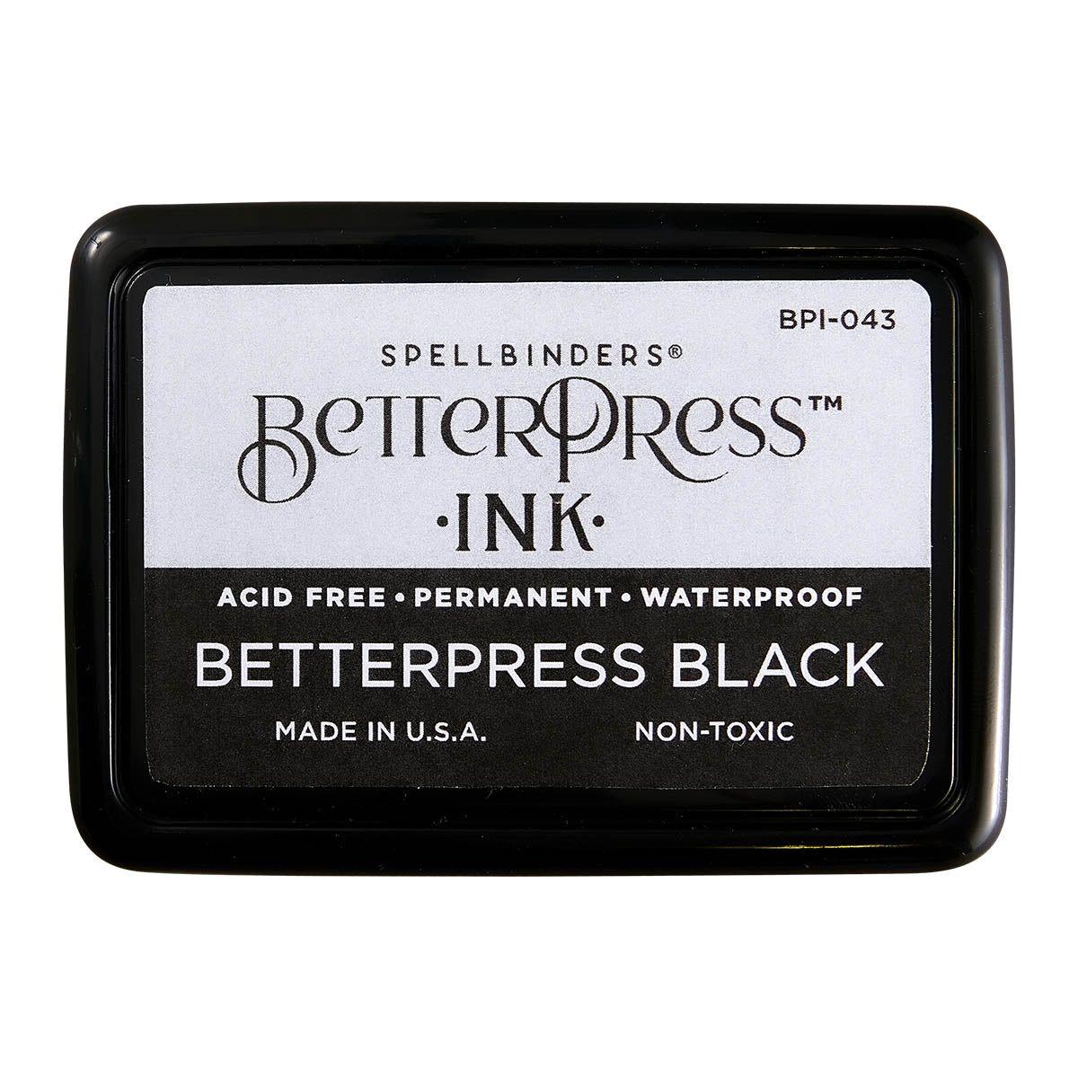 Spellbinders Full Size BetterPress Black Ink Pad bpi-043