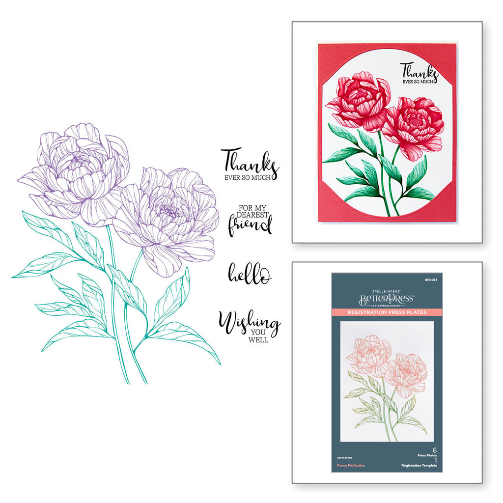 Spellbinders Peony Perfection Registration Press Plates bpr-004 product image