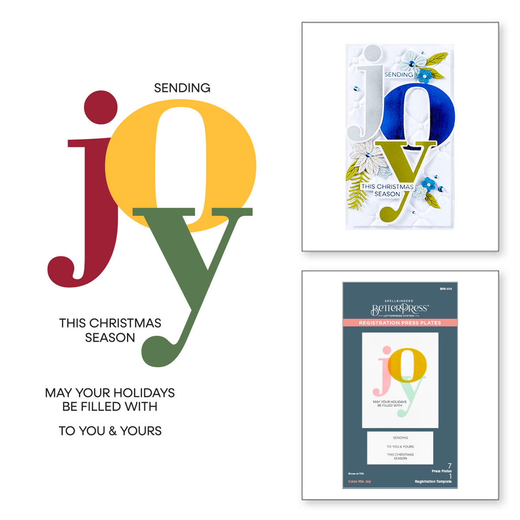 Spellbinders Color Mix Joy Registration Press Plates bpr-014