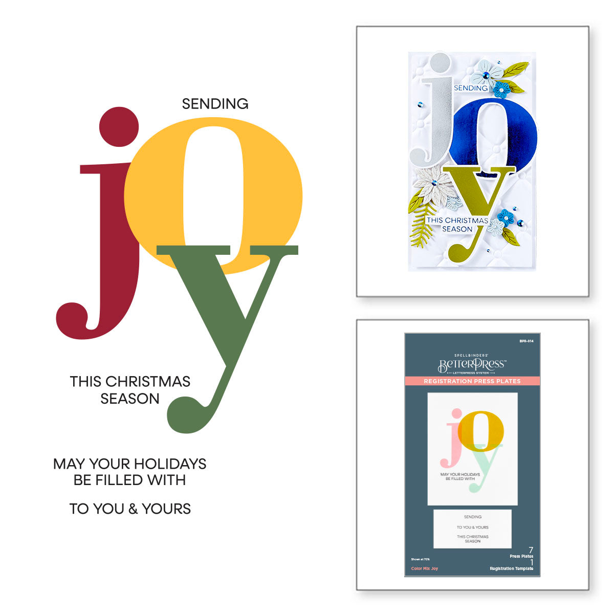 Spellbinders Color Mix Joy Registration Press Plates bpr-014