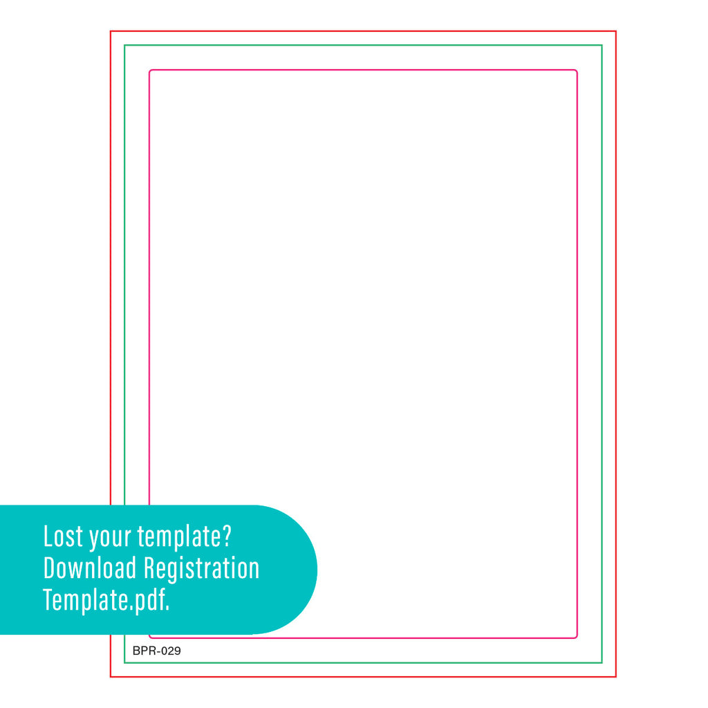 Spellbinders Journal Grid Registration Press Plates bpr-029 template