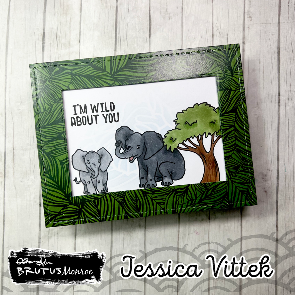 Brutus Monroe Safari Clear Stamp Set bru1613 wild elephant card
