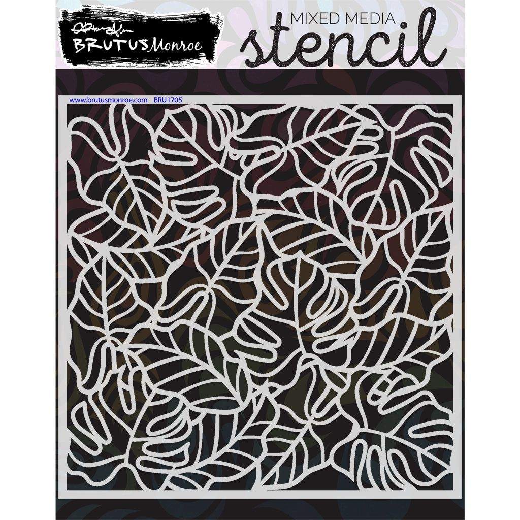Brutus Monroe Jungle Canopy 6x6 Mixed Media Stencil bru1705