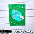 Brutus Monroe Jungle Canopy 6x6 Mixed Media Stencil bru1705 Wild about you leaf card