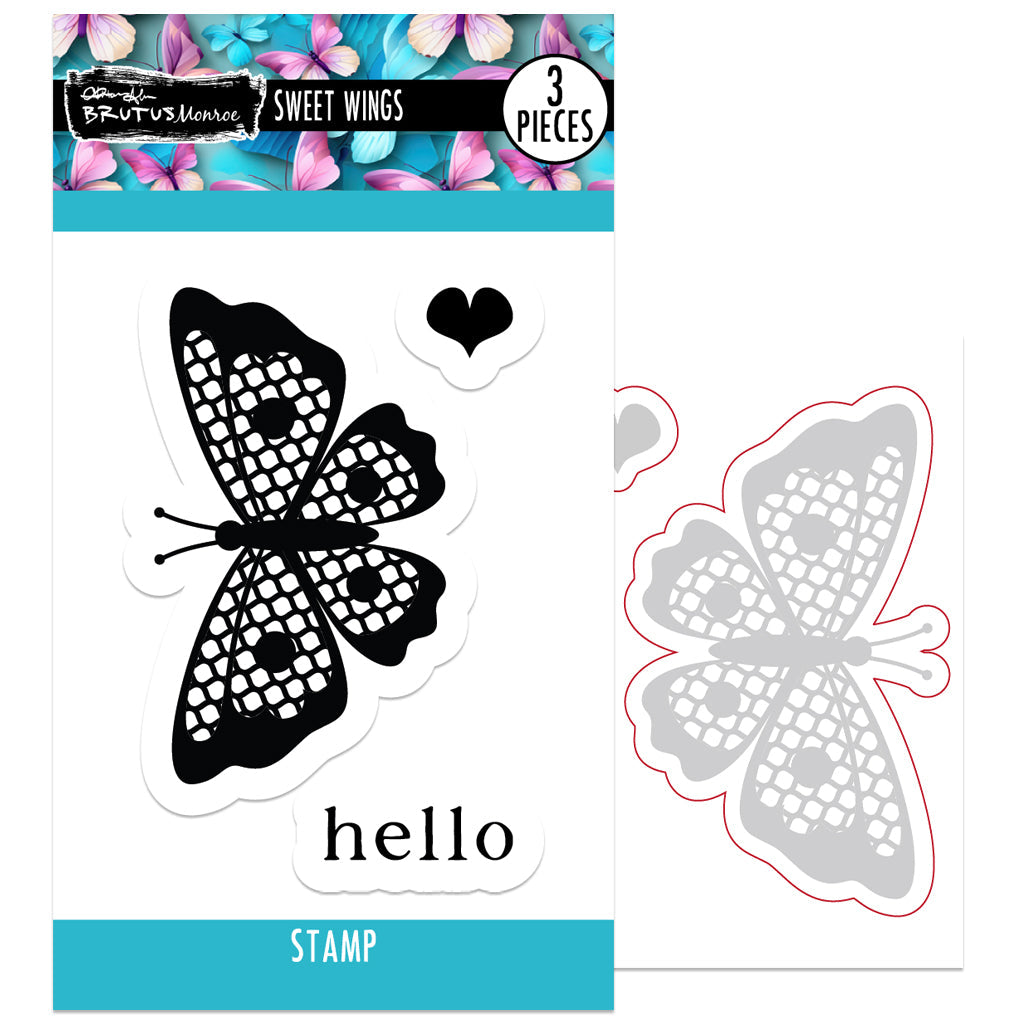 Brutus Monroe Sweet Wings Stamp & Die Bundle bru2273