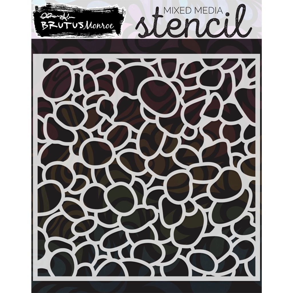Brutus Monroe River Rocks 6x6 Stencil bru4089