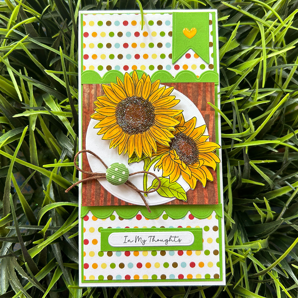 Brutus Monroe Sunny Salutations Clear Stamps bru5758 sunflower in my thoughts
