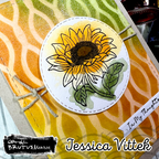 Brutus Monroe Sunny Salutations Clear Stamps bru5758 sunflower