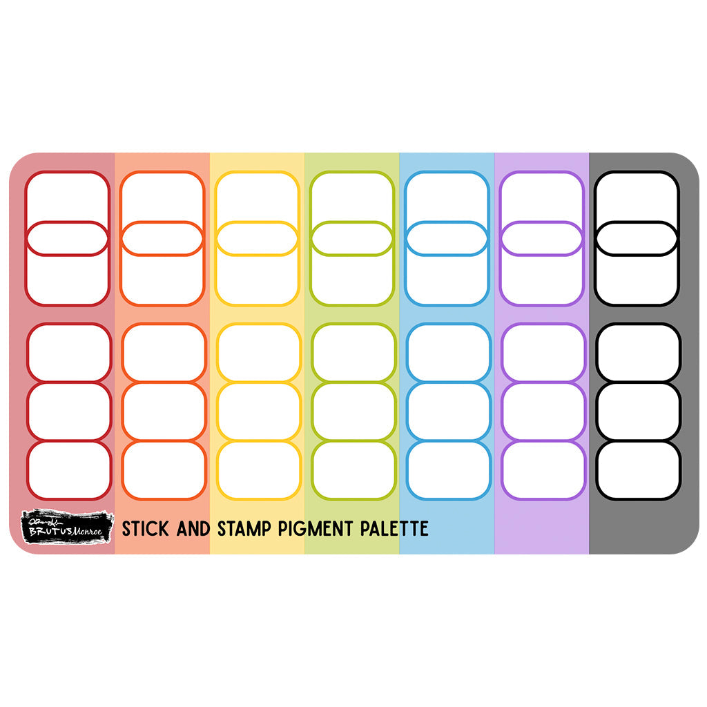 Brutus Monroe STICK AND STAMP PIGMENT PALETTE Tool bru8941