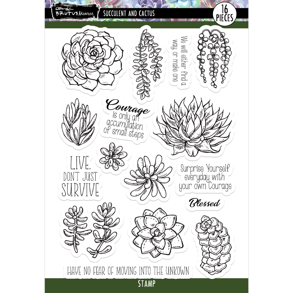 Brutus Monroe Succulent & Cactus Clear Stamps bru9155