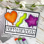 Whimsy Stamps Celebrate Balloons Clear Stamps BS1057 Happy Birthday