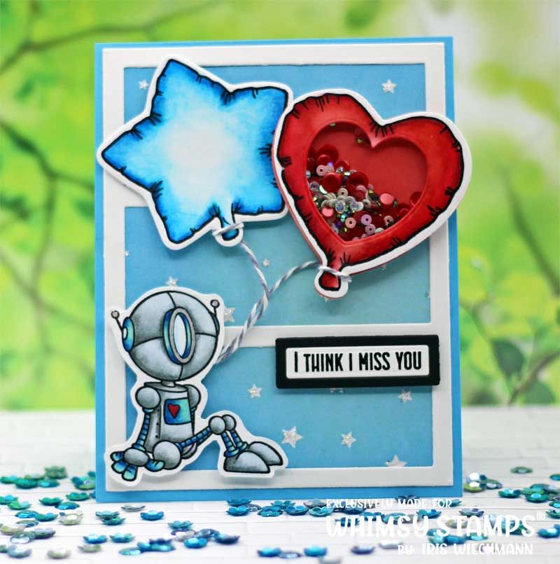 Whimsy Stamps Celebrate Balloons Clear Stamps BS1057 I Miss You