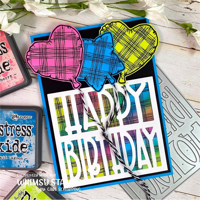 Whimsy Stamps Celebrate Balloons Clear Stamps BS1057 Happy Birthday