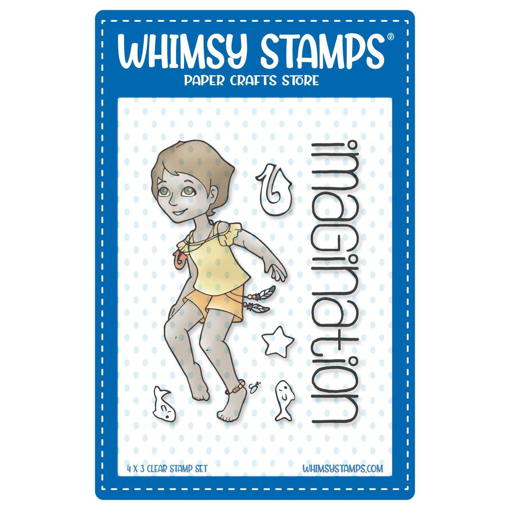 Whimsy Stamps Woolly Bear Kids Imagination Clear Stamps BS1059
