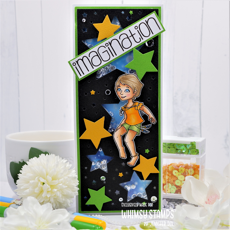 Whimsy Stamps Woolly Bear Kids Imagination Clear Stamps BS1059 Stars