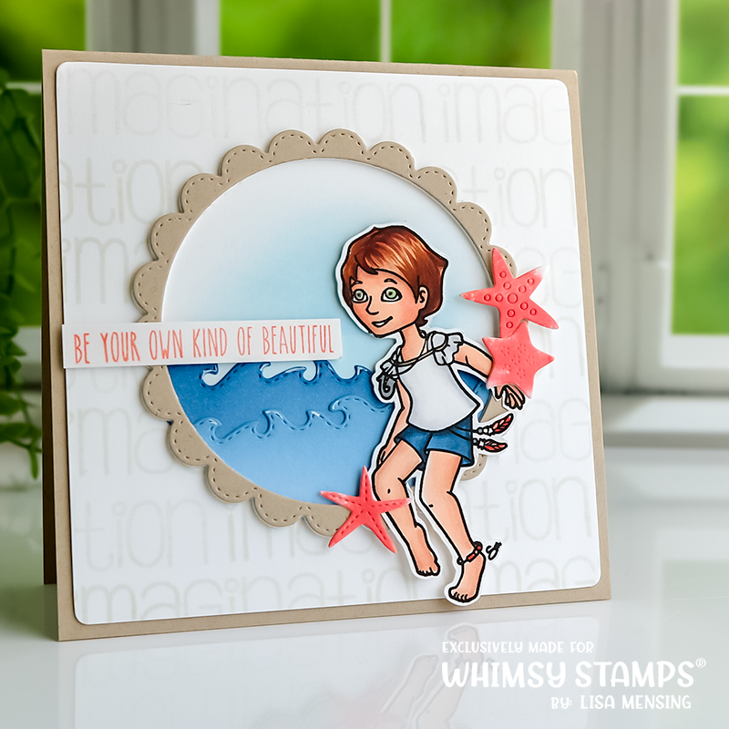 Whimsy Stamps Woolly Bear Kids Imagination Clear Stamps BS1059 Ocean